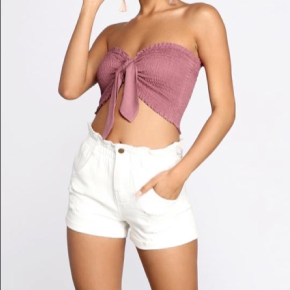 Mauve Crop Top - Picture 3 of 4
